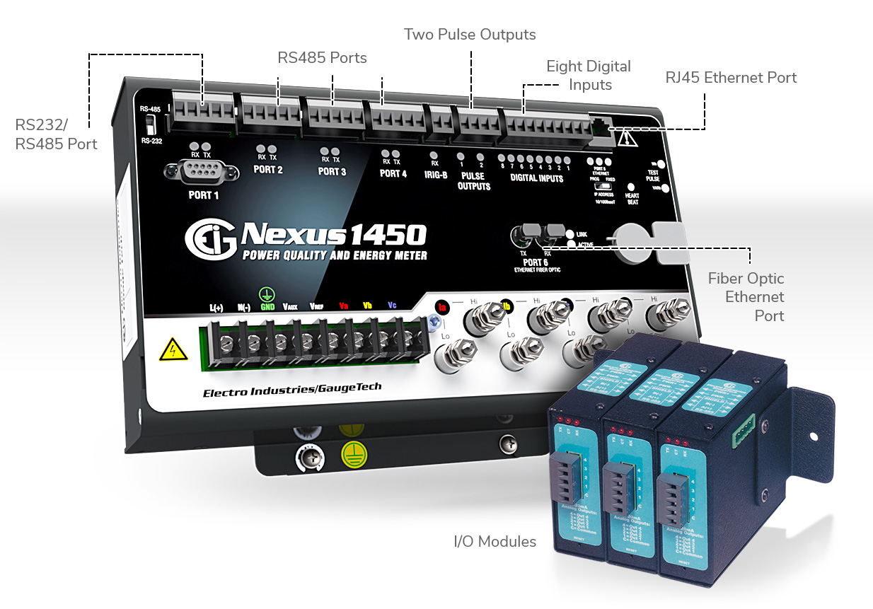 <span id='prod-title'>Nexus<sup class='reg'>®</sup> 1450 Cyber Secure Power Quality Meter with Multiport Communication</span>