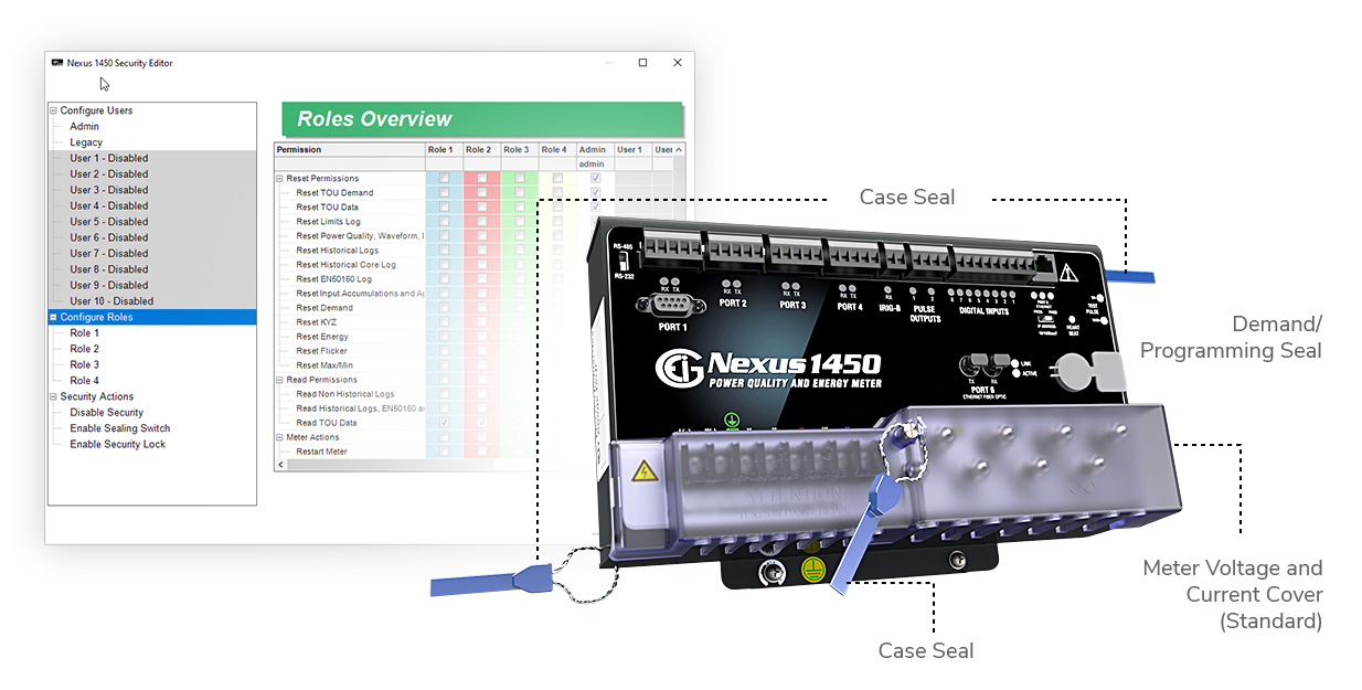 <span id='prod-title'>Nexus<sup class='reg'>®</sup> 1450 Cyber Secure Power Quality Meter with Multiport Communication</span>