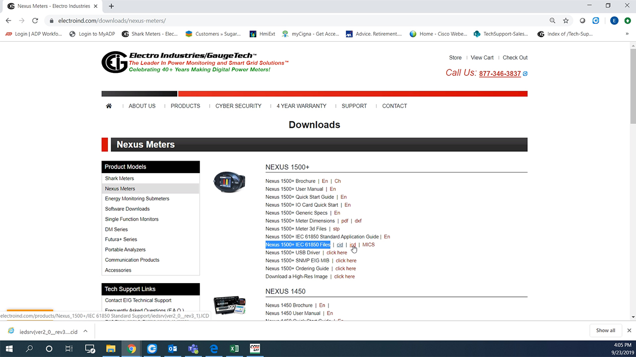 Download/Upload IEC61850 - CID/ICD Files for Nexus 1500+