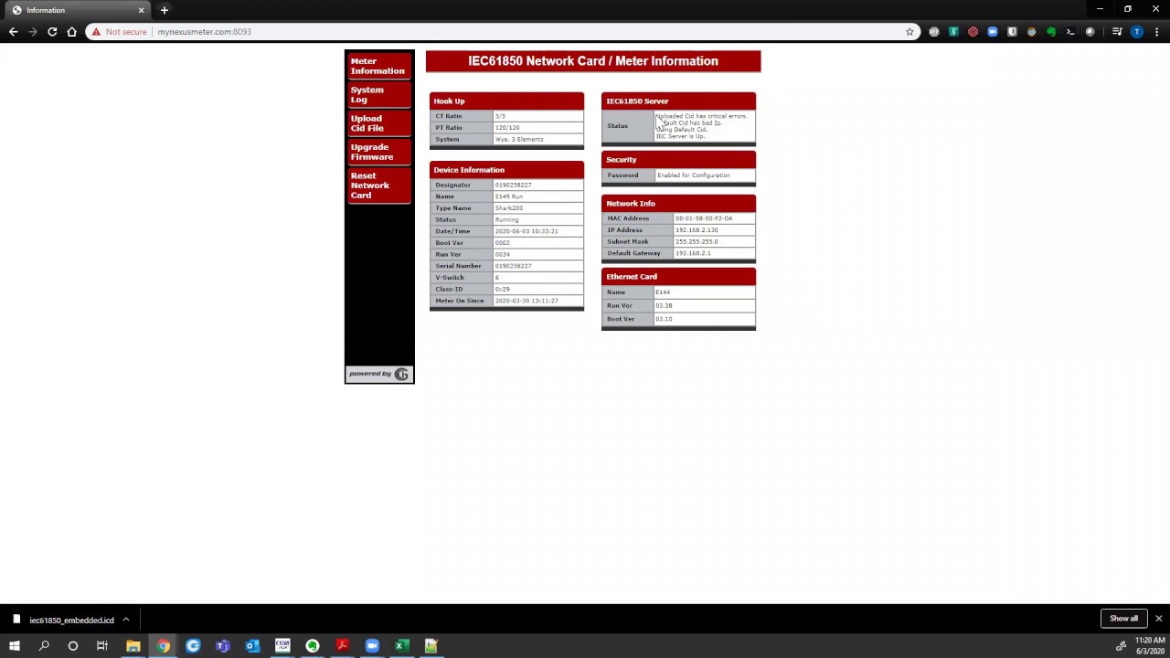 Setting up IEC 61850 on Shark® & Nexus® Meters