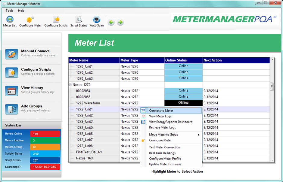 MeterManagerPQA<span class='regmark'>®</span> Meter Data Management Software