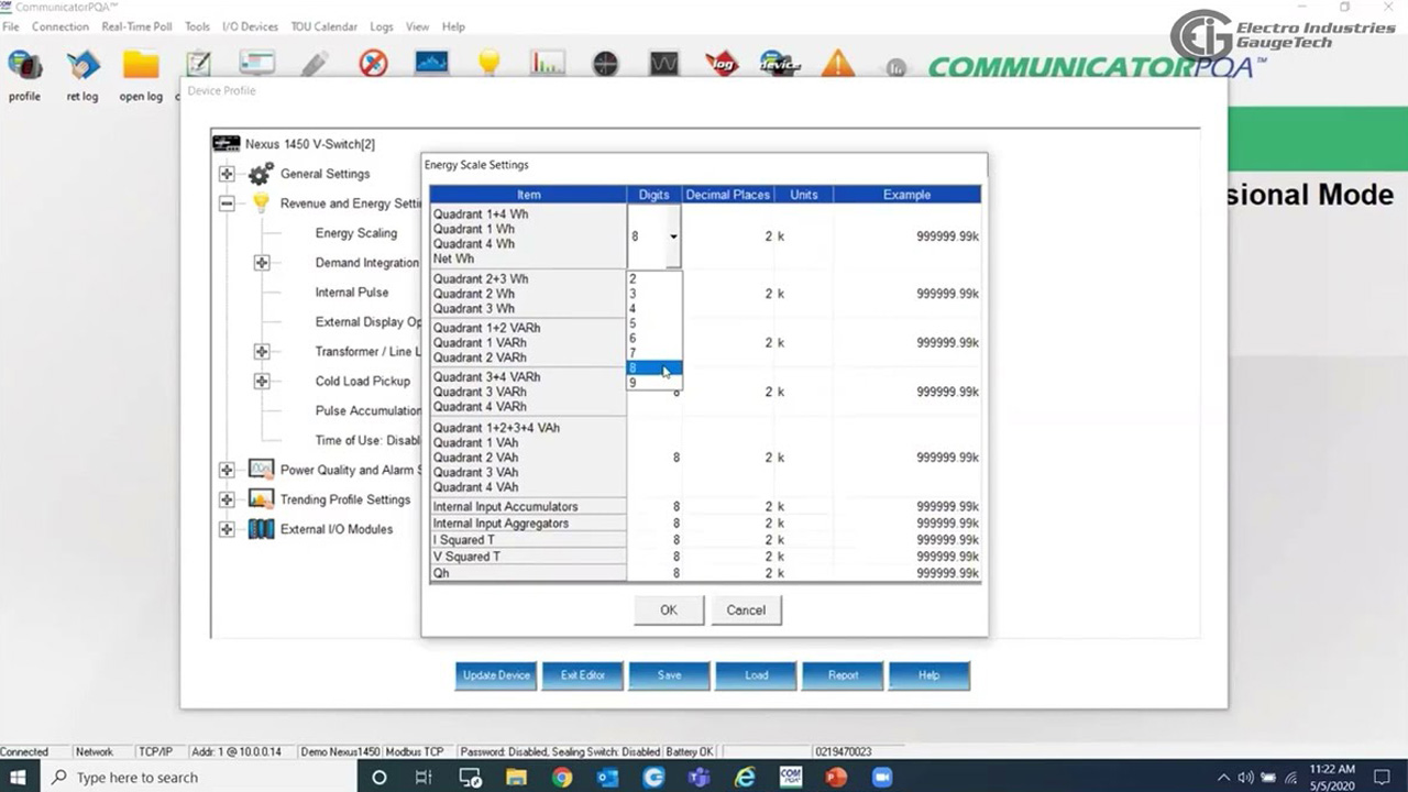 Basic Programming for the Nexus® 1450 Power Quality Meter with Multiport Communication