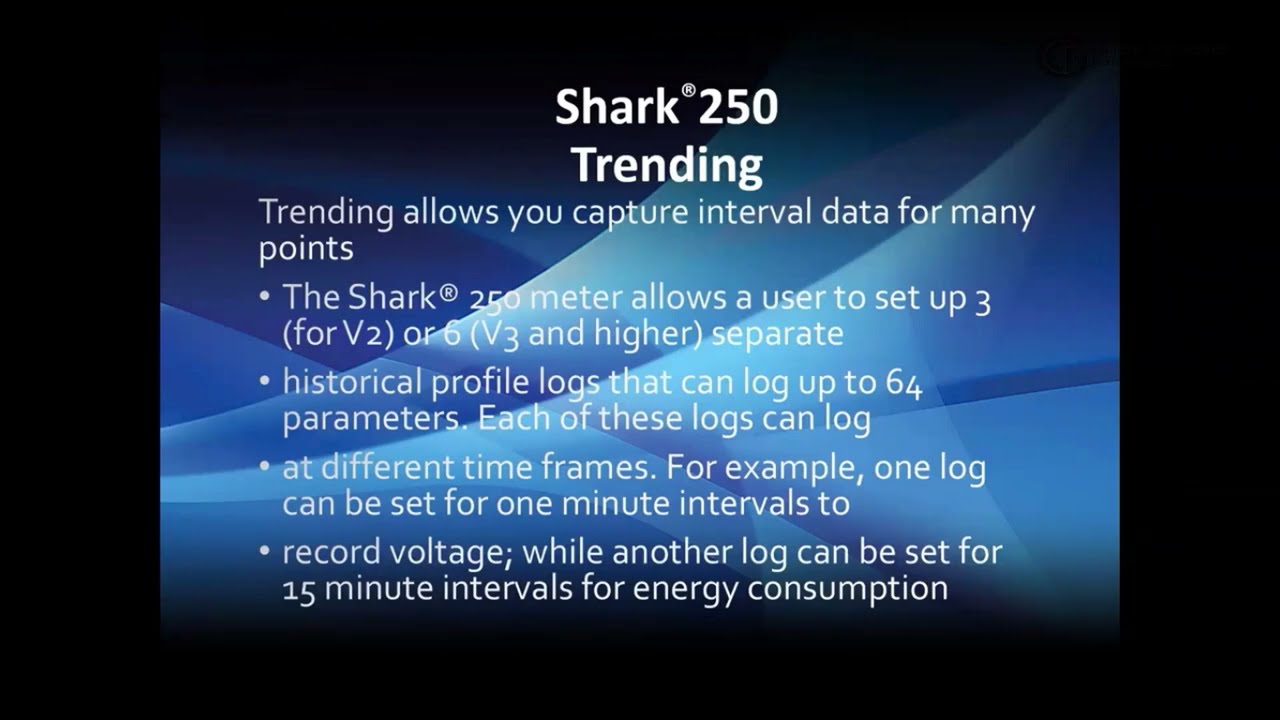 Shark® 250 Meter Advanced Programming with CommunicatorPQA® Software