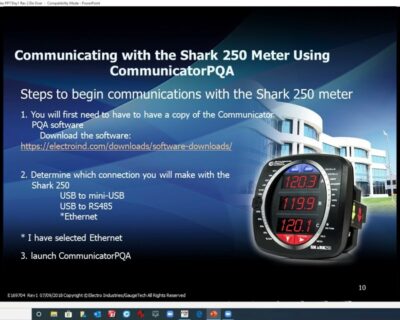 Shark® 250 Meter Polling through CommunicatorPQA® Software