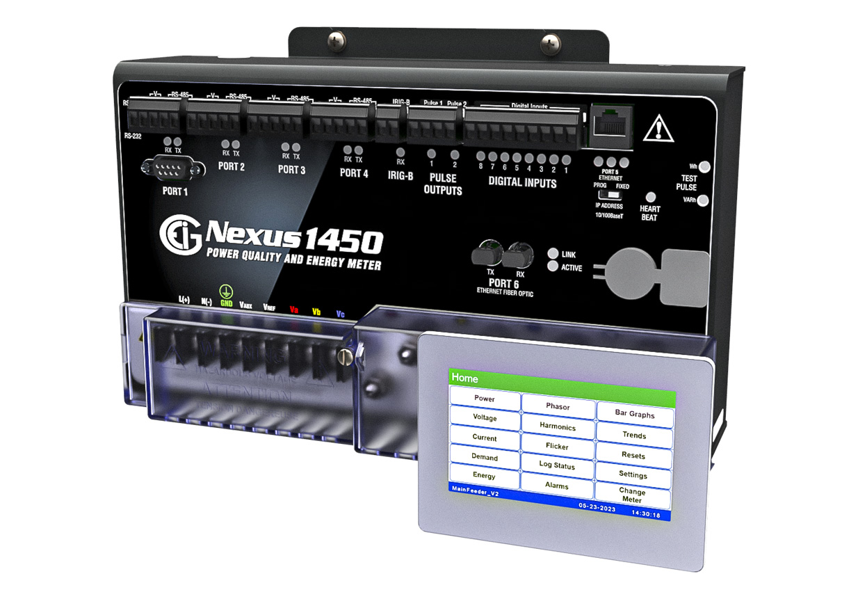 <span id='prod-title'>Nexus<sup class='reg'>®</sup> 1450 Cyber Secure Power Quality Meter with Multiport Communication</span>